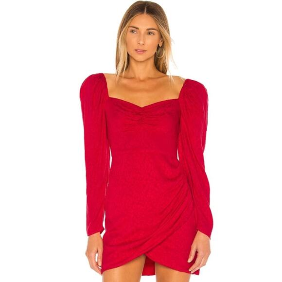 Lovers & Friends Devan Mini Dress in Leopard Red NWOT Size Small - Picture 1 of 3